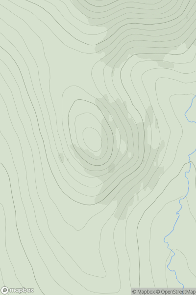 Thumbnail image for Elrig [Pitlochry to Braemar & Blairgowrie] showing contour plot for surrounding peak
